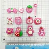 Dibujos Animados Transparente Polvo Fino Oso Fresa Resina Accesorios diy Funda de Teléfono Tocado Hebilla de Zapato Abanico Decoración Parche Material