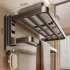 Suporte de Toalha com Ventosa Gunmetal Banheiro Sem Furo Porta-Toalha Vaso Sanitário Conjunto de Acessórios de Armazenamento para Banheiro