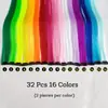 Extensões de Cabelo com Presilhas Coloridas, Tingimento Pendurado na Orelha, Permeável, Coloridas, Uma Presilha, Longas Lisas, Prontas para Envio, Perucas de Fibra Sintética de Alta Qualidade