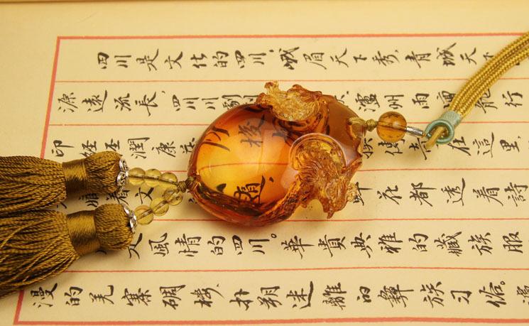 琥珀龙凤呈祥(琥珀色)