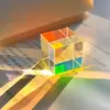 Prisma Colorido Pegador de Sol Cubo de Luz Prisma Espelho de Vidro Enfeites Pegador de Sol Descompressão Presente Criativo