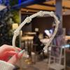 Diadema de Perlas para Mujer, Diadema Fina de Perlas Artificiales Prensadas, Versátil Diadema Elegante tipo Hada al por Mayor