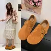 Zapatos de gamuza suave para mujer estilo Birkenstock, nueva colección otoño 2026, mocasines slip-on versátiles de suela blanda, zapatos planos casuales para mujer