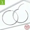 Pendientes de Plata de Ley s925 Transfronterizos para Mujer de AliExpress, Pendientes Grandes con Baño de Platino, Moda Simple, Estilo Europeo y Americano