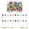 3/4/5/6mm cor redonda cabeça posicionamento agulha misturado design de roupas patchwork pino fixo feltro placa imprensa prego