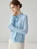 Suave e estiloso~ Cardigan de tricô 100% caxemira pura Kangsai Ni para mulheres, cardigan suéter com flores vazadas e borda de cogumelo