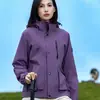 Chaqueta exterior de otoño para mujer, chaqueta de una capa para hombre, chaqueta de senderismo estilo montaña con múltiples bolsillos, abrigo de senderismo funcional para hombre