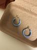 Aretes Color Crema Morandi Irregulares con Goteo de Aceite Aretes Primavera y Verano Aretes Frescos