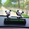 Placa de matrícula móvil oculta para coche, adornos de panda resistentes a altas temperaturas, placa de estacionamiento de dibujos animados, placa de estacionamiento para coche de internet, venta al por mayor para mujeres