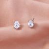 Europa e Estados Unidos cross-border fashion simples ultra-flash zircão brincos redondos requintados diamante zircão brincos de cristal brincos mulheres