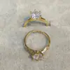 Celebridad de Internet Explosiones Moda Clásica Diseño de Nicho Moissanita Simple Seis Garras Circonita Anillo Abierto Femenino Outlet de Fábrica