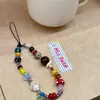 Corrente de Celular Original Estilo Ins Cogumelo Vermelho com Contas Coloridas Cordão para Câmera CCD Acessórios Pingente Dopamina Fofo para Mulheres