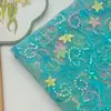 Tecido Bordado com Lantejoulas em Rede, Vestido Camisola com Lantejoulas, Roupa Feminina, Tecido Bordado com Espelhos