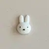 Nuevos Accesorios Sencillos de Resina de Conejo Blanco Pequeños para Bricolaje Funda de Teléfono Móvil Zuecos con Pasador Decoración para el Peinado