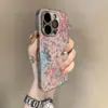 Flor de Primavera Borboleta para Apple 16promax Belo Temperamento Moda Capa de Celular Feminina iPhone15 Galvanoplastia