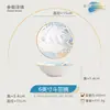 Tigelas de Porcelana Azul e Branca de Jingdezhen, 10 Tigelas Grandes para Mingau e Ramen, Louça Estilo Chinês com Cor sob Esmalte, Segura para Micro-ondas