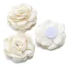 Cetim Bordas Queimadas Cabeça de Camélia Tridimensional Decorações Brincos DIY Presilha de Cabelo Acessórios Acessórios para Vestuário