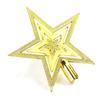 Estrela de Ponta de Árvore de Natal Decoração Cinco Estrelas de Natal Suprimentos Acessórios de Plástico Galvanizado Cinco Estrelas de Três Camadas Fábrica Venda Direta