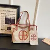 Bolsa de Hombro con Estampado de Letras de Gran Capacidad 2025 Nuevo de Moda Simple Casual Textura para el Trabajo Set de Dos Piezas Bolso de Axila