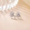 Yilu Prata S925 prata de lei banhada a ouro moda estrela, lua, estrela de oito pontas, pentagrama, brincos simples para o dia a dia, joias de prata