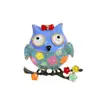 Set de Broches de Animales Esmaltados Mariposa Búho Pájaro Pequeño Gato Pines Aleación Strass Incrustado Accesorios de Moda Transfronterizo