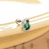Clavo de Oreja Serpiente Ovalado de Circonita Henson Varilla de Tornillo de Doble Cabeza Clavo de Oreja de Acero de Titanio Pendientes de Sentido Avanzado