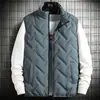 Colete masculino transfronteiriço outono e inverno jaqueta acolchoada de algodão moda coreana colete masculino solto inverno bonito casaco colete acolchoado atacado