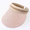 Sombrero de Sol de Paja Tejida de Verano para Mujer Adulta Niños Estilo Padre-Hijo Sombrero de Paja para Viajes al Aire Libre Protección Solar Banda para la Cabeza Visera