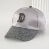 Explosiones Transfronterizas Gorra de Béisbol con Letras de Diamante para Pareja de Hombres y Mujeres Ajustable Diamante Brillante Gorra de Moda Casual Urbana