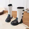 Botas Altas de Moda para Niñas 2026 Otoño/Invierno Nuevas Botas Largas Estilo Coreano con Hebilla de Cinturón Botas de Caballero Versátiles con Suela Suave para Niños