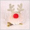 Decoraciones Navideñas Pasador de Alce de Felpa Accesorios para el Cabello de Niños Regalo de Navidad de Tela Pasador de Ciervo de Dibujos Animados