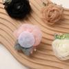Super temperamento de fada suave malha frisada rosas DIY acessórios de cabelo artesanais corsage acessórios de roupas acessórios