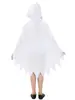 Capa Blanca Brillante de Fantasma para Niños de Halloween con Surtido Transfronterizo, Chal de Fiesta de Halloween, Disfraz de Performance