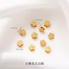 Accesorios tono oro real de 24K, exquisitos accesorios huecos con agujero pasante, componentes para joyería DIY de collar hecho a mano, venta directa de fábrica