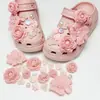 Accesorios Florales Perforados 3D Estilo Océano Iridiscente para Zapatos Desmontables Lindos Decoración de Estrella de Mar, Concha, Delfín Hebilla de Zapato Mayoreo