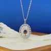 Base de Colgante Forma de Huevo de Plata de Ley S925 6*8mm con Acabado Cepillado Giratorio, Adecuada para Montaje de Piedras, Accesorio DIY para Collares