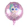 Boneca Estilo Desenho Animado Balão de Alumínio Cabelo Branco Cabelo Roxo Amarelo Balão Boneca Atacado