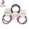 Una tarjeta con dos bandas de cuero anudadas tejidas a mano, anillo para el cabello, color a juego, tocado de cuerda trenzada, accesorios para el cabello coreanos