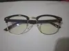 2024 Nuevo Marco Retro Negro Marco de Gafas Metal Borde Plateado Gafas Medio Marco Estilo Estrella Fabricante Marco de Gafas Venta al por Mayor