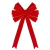 Venta al por mayor transfronteriza Phnom Penh Cinta de terciopelo Rojo Navidad Lazo de cola de golondrina Borde de alambre decorativo Lazo flocado