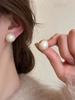 Pendientes sin perforación, Clips para orejas retro, Pendientes de cuentas de algodón para moño, Moda de alta gama para otoño e invierno, Pendientes de estilo para commuting para mujer
