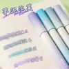 Set de resaltadores de color degradado para proteger la vista, alto atractivo estético, lindos para que los estudiantes resalten y marquen en sus cuadernos