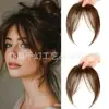 Flequillo Peluca Cabello Esponjoso para Mujer Aumento de Volumen Parte Superior de la Cabeza Relleno Flequillo de Ocho Caracteres Fino Invisible Flequillo Falso