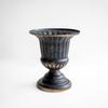 Jarrón de Cáliz Clásico, Maceta, Recipiente de Arreglo Floral de Hierro Europeo Retro, Adornos de Candelabro Dorados