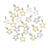 Aço Inoxidável Coroa de Borboleta em Forma de Coração Estrela de Cinco Pontas Pequeno Pingente Acessório Personalizado Simples Galvanizado a Vácuo Ouro 18K