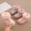 Botas de Nieve para Niñas Zapatos de Algodón para Niños 2026 Nuevo Estilo de Invierno Botas con Forro de Terciopelo Espeso Estilo Otoño e Invierno para Bebé