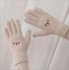 Guantes Cálidos para Invierno, Guantes de Algodón Compatibles con Pantalla Táctil para Mujer, Guantes de Ciclismo Cálidos Grosos Lindos, Guantes Protectores para Exteriores