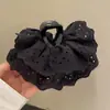 Grampo de Cabelo Elegante de Renda Estilo Francês, Prendedor de Coque Grande Estilo Ballet, Presilha de Tubarão Grande para Cabelos Grossos, Acessório de Cabelo