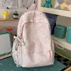 Mochila cielo estrellado azul brumoso suave, estilo coreano suave y linda, con un ambiente dulce y encantador, perfecta para salidas y sesiones de fotos