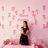 La Bandera de Fiesta de Moños Más Popular de Amazon Decoración de Pared de Fondo para Fiesta de Cumpleaños de Niña Decoración de Atmósfera